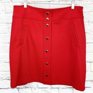 Dana Buchman Snap Knit Skirt with Pockets